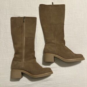 Blondo Tan Suede Heeled Boots